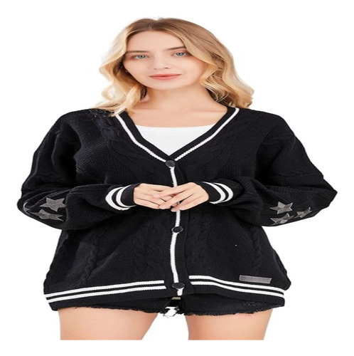 Sweaters Camisa De Lana Folclore Liso Para Mujer Negro