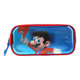 Lapicera Estuche Escolar Chenson Mario Bros Mb65678-9 Flashy Color Azul Gorrita Mb65678-9