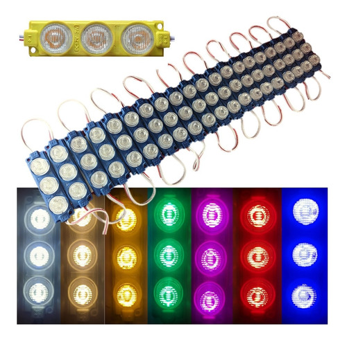 Modulo Led 3 Watts (20 Piezas) Lupa 3d Difuminado Vs Agua