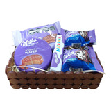 Cesta De Páscoa Chocolate Milka Presente Luxo