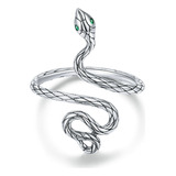 Anillo Serpiente Larga Plata 925