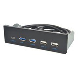 Panel Frontal Usb3.1 Gen2 De 3 Piezas De 5.25 Pulgadas, Hub