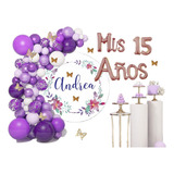 Decoración Pendón Set 15 Años X 83 Pcs