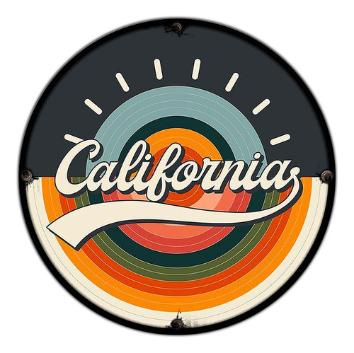 #826 - Cuadro Decorativo Vintage California Retro No Chapa