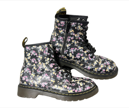 Botas Dr Martens Delaney 1 Us Para Niña Flores Kids Boots 