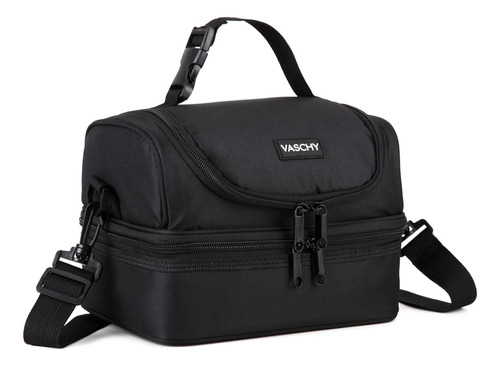 Vaschy Lunch Box Bag Men, Insulated Two Compartments Bent...