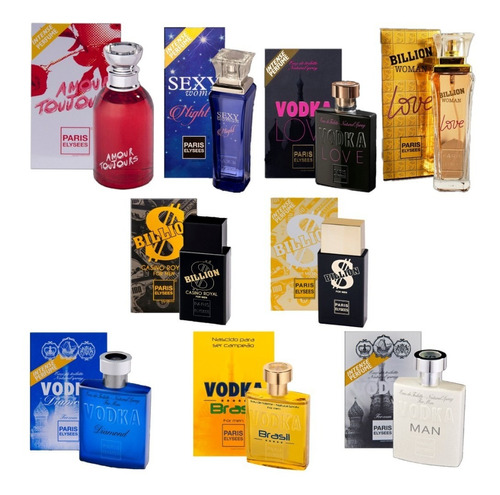 Kit Com 21 Perfumes Paris Elysees A Escolher Original Lacrad