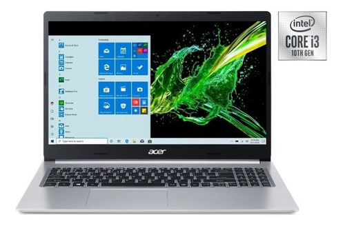 Ultrabook  Acer Aspire 5 A515-55 Plata 15.6 , Intel Core I3 1005g1  4gb De Ram 1tb Hdd, Intel Uhd Graphics G1 1366x768px Windows 10 Home