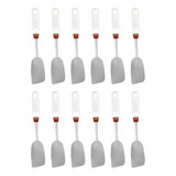 Set X 12 Espatula Pala Lisa Loekemeyer Utensilio Acero Inox