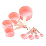 Cucharas Y Tazas Medidoras Rose Gold Set X 8