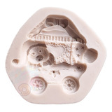 * Molde Silicon Carro Oso Santa Navidad Jabon Choco Fondant