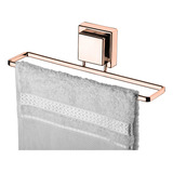 Porta Toalha Rosto Banheiro Lavabo Ventosa Rose Gold Sem Fur