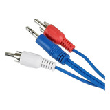 Cable De Audio Auxiliar Plug 3.5mm A Rca 1.8 Mts Ca26-1.8