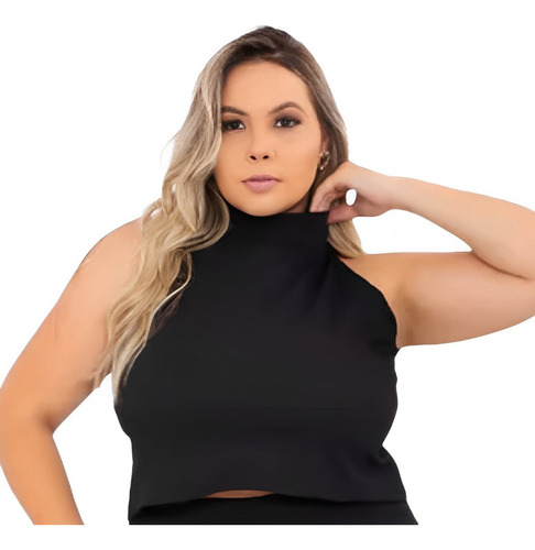 Top Cropped Cavado Plus Size Varias Cores