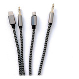 Cable De Audio Auxiliar A Auxiliar + Tipo C + Para iPhone