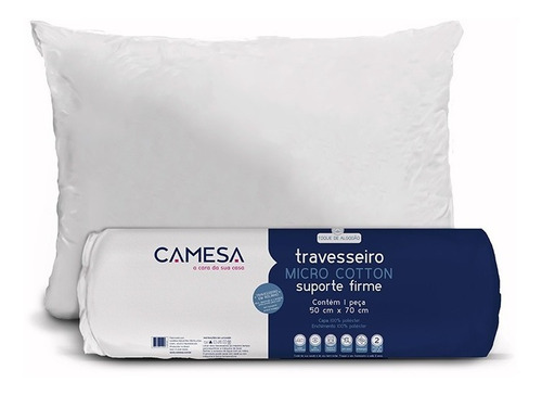 Travesseiro Micro Cotton Firme 50x70 Antialérgico Camesa