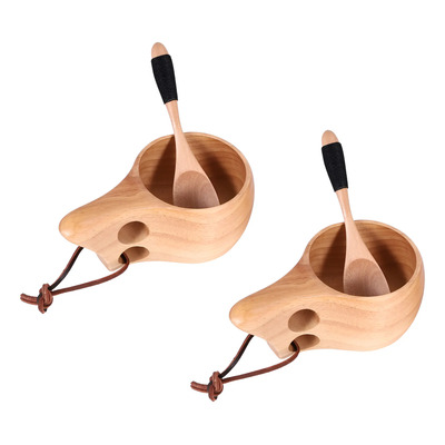 2pack Nordic Style Wooden Cup Kuksa Cup Portable Outdoor  | MercadoLibre