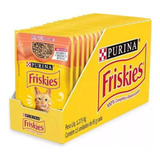 Kit C\15 Friskies Sache Gatos Adulto Sabor Salmão 85g Cada