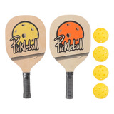 Set De Pickleball De Madera, Raquetas Y Pelotas Deportivas P