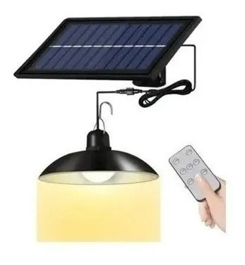 Lampara Solar Colgante 120w Plafon + Panel Solar + Control