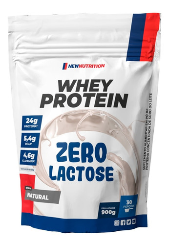 100% Whey Protein Zero Lactose 900g Natural New Nutrition