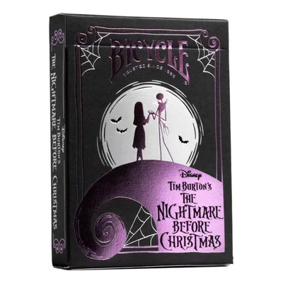Baraja The Nightmare Before Christmas Bicycle Disney Naipe Reverso Negro Idioma Inglés