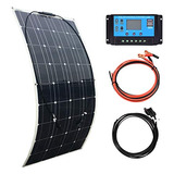 Panel Solar Flexible De 100 W Sistema De 12v, Kit Contr...