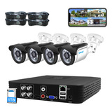 Camaras 4 De Cctv Fhd 5mp Y Dvr Alta Definicion Disco 1tb