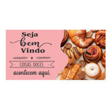 Adesivo Papel Parede Frase Confeitaria Cinnamon Roll Padaria