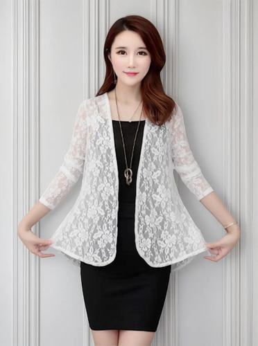 Blazer Saco Chaqueta Transparente Casual Formal  Mujer 6608 | MercadoLibre