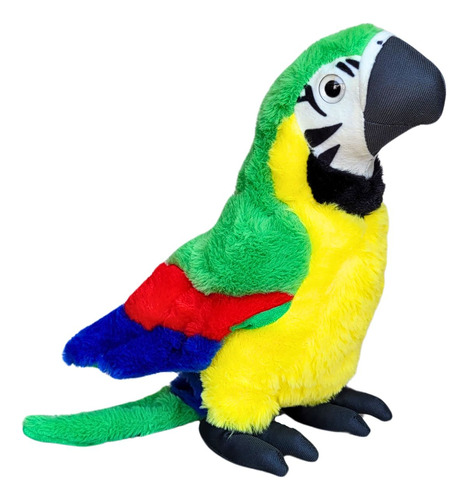 Ave De Pelúcia Arara Cacatua Realista 30cm Pássaro Decoração