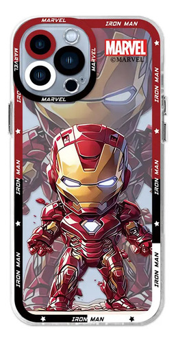 Funda Marvel Iron Man Spiderman Para iPhone 15 Pro 14 13 12