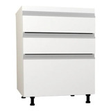 Bajo Mesada Mueble Cocina 3 Cajones 60 Cms Armado