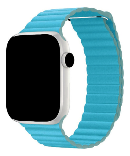 Pulseira Couro Genuíno Magnética Loop Para Apple Watch Luxo