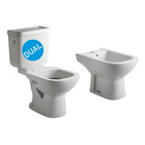 Juego Baño Completo Ferrum Bari Inodoro Deposito Dual Bidet 