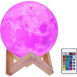 Lámpara De Mesa Fullmoon Luna Táctil Led 3w Usb Rgb Control