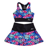 Conjunto Esportivo Infantil Top E Shorts-saia Jrabbit Pro