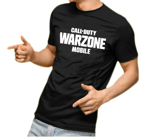 Playera Hombre Negra Call Of Duty Warzone + Nickname Nueva!