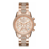 Reloj Mujer Michael Kors Mk6485 Cuarzo Pulso Oro Rosa En