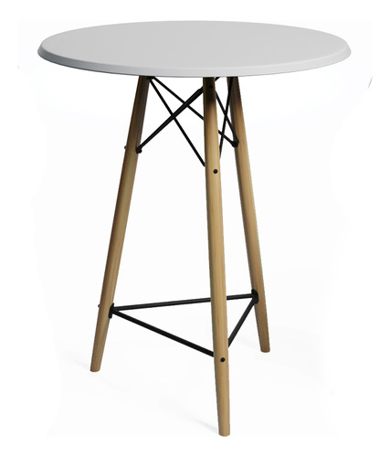 Mesa Eames Eiffel Bistrô De Madeira 60cm Branco