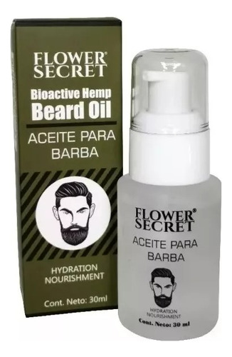 Aceite Para Barba Cabellero 30ml Flower Secret Barberia 