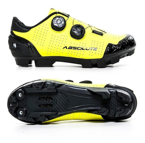 Sapatilha Mtb Absolute Prime Amarelo Flúor