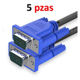 Cable Vga Macho 15 Metros Laptop Pc Proyector Kit 5 Pz