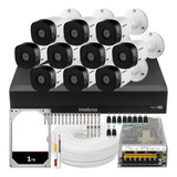 Kit Cftv 10 Cameras Segurança Intelbras Residencial Hd 1tera
