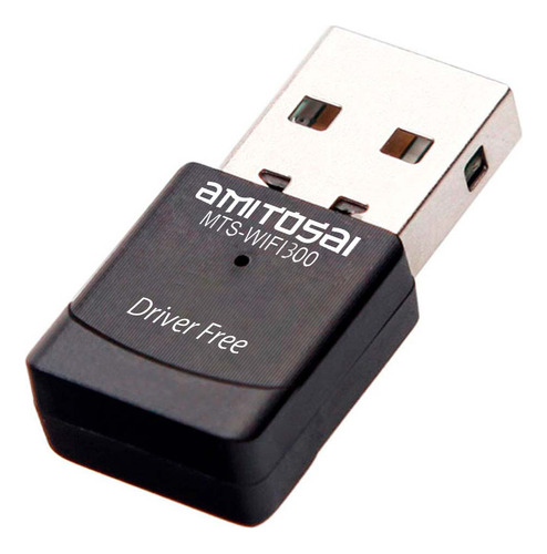 Adaptador Receptor Placa Usb Wifi 300mbps Antena Interna Chipset Rtl8192 Mts-wifi300 Amitosai