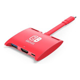 Adaptador Hub Video Para Nintendo Switch 4k 60hz Usb C Hdmi