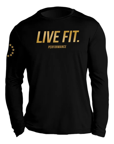 Playera Manga Larga, Gym, Muscle Fit, Entrenamiento, Lv3