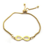 Pulsera Infinito Ajustable Acero Inoxidable