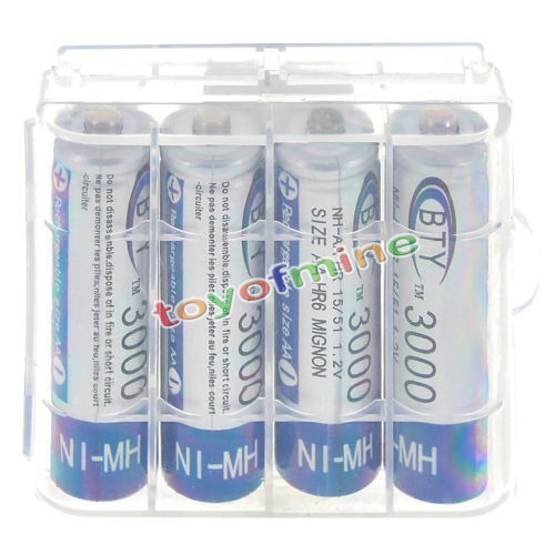 Pilas Baterías Aa Recargables 3000 Mah Ni-mh X 4 + Obsequio