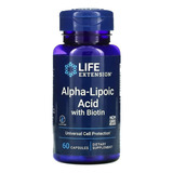 Antioxidante Acido Alfa Lipoico 60cp 250mg Lipoic + Biotin O Sabor Neutro